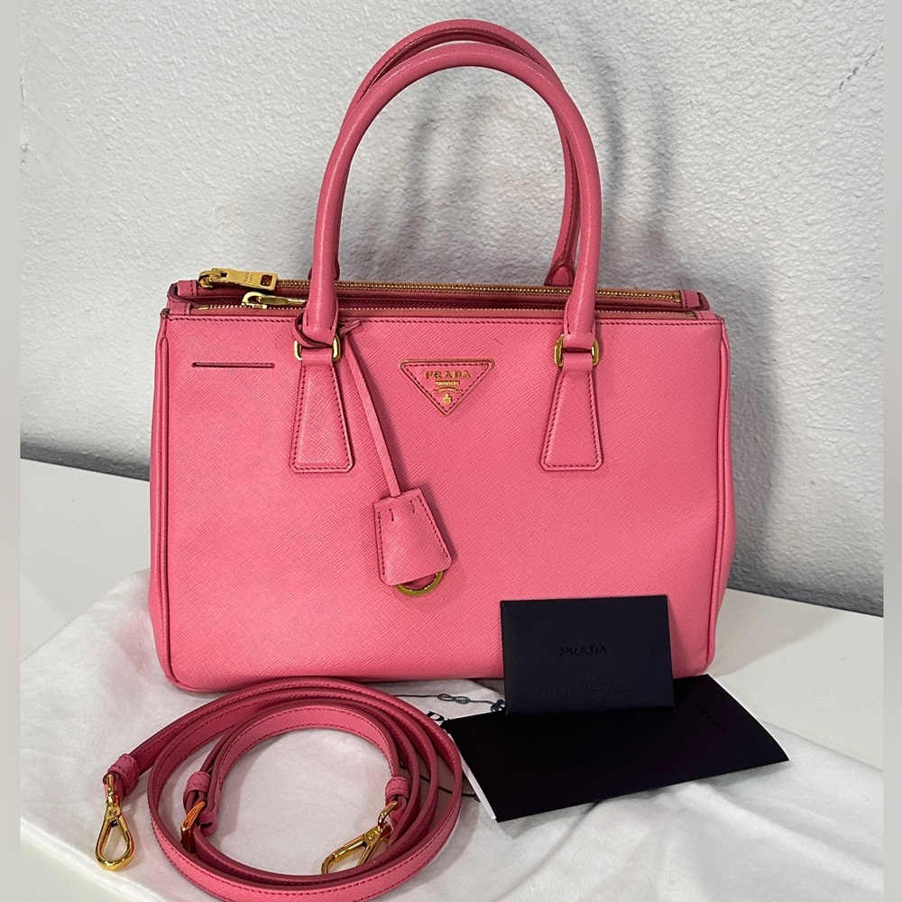 Prada Pink Saffiano Top-Handle Satchel